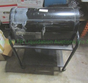 lot 81 image: Security mail box and utility cart