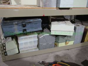 lot 87 image: Fishing tackle boxes some with tackle inside