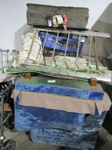 lot 117 image: Towel heatre, two chairs and more