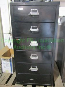 lot 120 image: Fire King fire resistant file cabinet 53 x 25 x 29