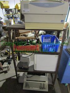 lot 137 image: Metal utility shelf plus contents as shown