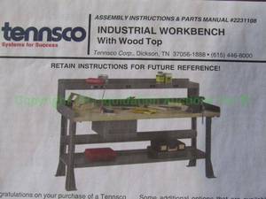 lot 156 image: Tennsco industrial work bench top 99 x 30, TOP ONLY