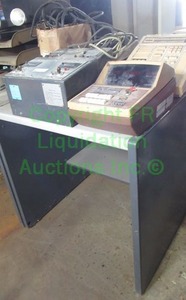 lot 215 image: Gilbarco retail cashiers fuel dispenser register and other brands plus utility table