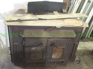 lot 224 image: Buck stove solid iron fireplace 25 x 37 x 24