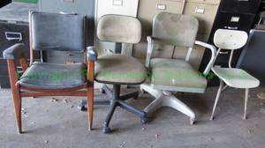 lot 232 image: Retro style office chairs