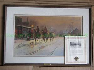 lot 444 image: Artist signed & numbered 746  1250 G. Harvey framed print with COA, 35 x 24