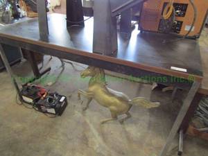 lot 194 image: Laminate top metal base utility table