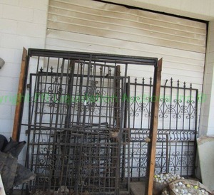 lot 378 image: Wrought iron fence sections as shown