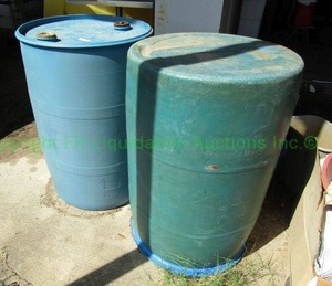 lot 389 image: All 55 gallon barrel drums on property