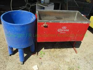 lot 396 image: Corona Extra reach in display cooler and cylinder cooler