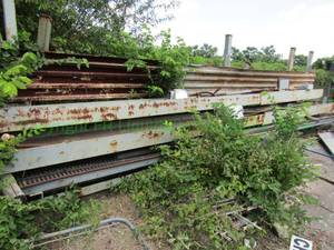 lot 446 image: Large Steel metal storage rack plus contents of scrap metals