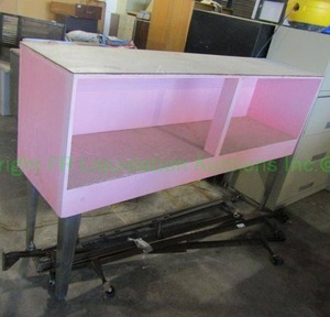 lot 248 image: Pink displaystorage cabinet