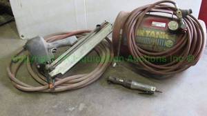 lot 342 image: AIRTANK, MATCO TOOLS POWE RATCHET AND DUO NAILER