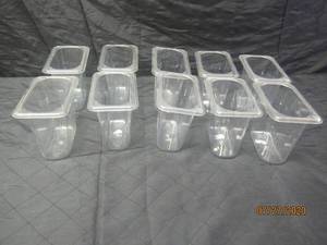 lot 366 image: TOTAL OF 10 CARLISLE 30688 POLYCARBONATE FOOD PANS&nbsp&nbsp1QT&nbsp