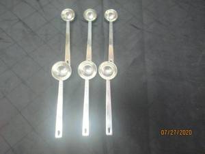 lot 378 image: TOTAL OF 6 STAINLESS MEASURING SPOONS&nbsp&nbsp-47076 1 TBSP&nbsp- 47077 2 TBSP