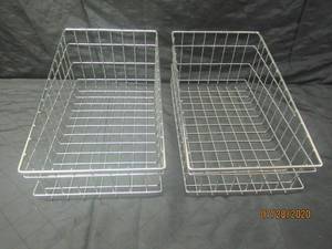 lot 402 image: DUO&nbsp CHROME WIRE BREAD SLANT TOP BASKETS&nbsp18X11X8 HEAVY DUTY&nbsp