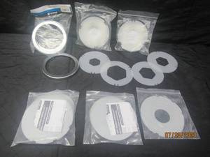 lot 403 image: GENEROUS AMOUNT DISPENSE -RITE BFL SERIES PERFECT-FIT  RUBBER BAFFLES &amp SAN JAMAR CUP GASKETS C24XC EZ FIT METAL FINISH RINGS&nbsp