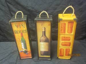 lot 10 image: TOTAL OF 3&nbsp 14 WINE BOX HOME DECOR&nbspVIN ROUGE ,CHATEAU HAUT BRION ,ROUGE&nbsp