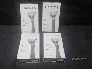 lot 25 image: TOTAL OF 4 NEW HARRYS RAZORS &amp BLADE CARTRIDGES&nbsp- EACH BOX HAVE 2 - 5 BLADE CARTRIDGE &amp 1 RAZOR HANDLE&nbsp
