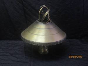 lot 36 image: VINTAGE STYLE CEILING PENDANT DUO LIGHT FIXTURE&nbsp