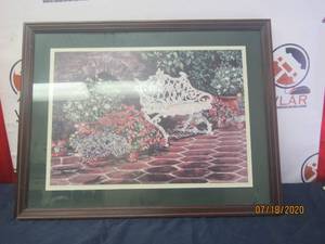 lot 85 image: FRAMED ART SIGNED WILLIAM MANGUM�  PATIO BOUQUET��DATED 1988 �� ( 34X26)