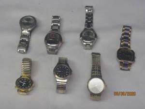 lot 60 image: TOTAL OF 6 MEN WATCHES&nbsp&nbsp- DIAMOND ,LS&ampS , FIONDINI COLLECTION , DICKIES,PRESTIGE BY WALTHAM,CONTEMPLATE QUARTZ ,GENEVA&nbsp