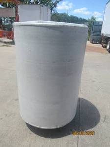 lot 105 image: WHITE TALL ROUND BARREL CAN SHAPE BEVERAGE&nbsp COOLER WITH WHEELS&nbsp