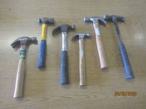 lot 118 image: TOTAL OF 6 ASSORTED HAMMERS&nbspSEE PICS&nbsp