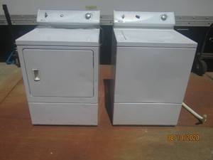 lot 162 image: MAYTAG WASHER &amp DRYER HEAVY DUTY COMMERCIAL QUALITY OVERSIZED CAPACITY PLUS&nbsp