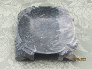 lot 176 image: VINTAGE AZTEC GOD GREY MARBLE ASHTRAY&nbsp