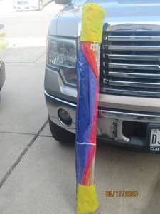 lot 192 image: GIANT&nbsp HEAVY DUTY RAINBOW BEACH UMBRELLA CANOPY