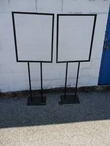 lot 14 image: 2- Double Sided Sign  Poster Stand