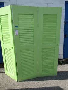 lot 56 image: 3-Panel Louvered Door-Room Divider By Casual Living.