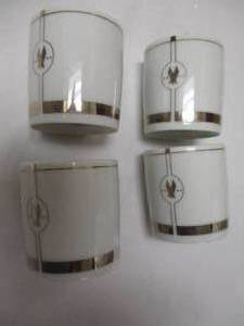 lot 49 image: Lot Of 4-Retired American Airlines First Class expresso  cappuccino  demitasse China cups
