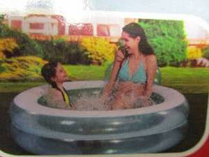 lot 50 image: Jilong Round Inflatable Swimming Pool With Seat,152 cm x 62 cm