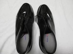 lot 51 image: NEW- Capps Shoe Co. Oxford-Black High Gloss Mens Military Dress Uniform Shoes
