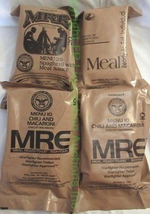 lot 76 image: Military MRE (Meals Ready to Eat) complete meal packs, 4 total