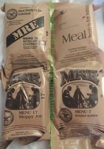 lot 80 image: Military MRE (Meals Ready to Eat) complete meal packs, 4 total