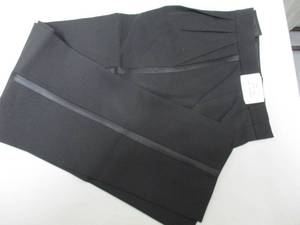 lot 102 image: NEW-CINTAS Womans Black, 100% Polyester, Satin Stripe Tuxedo Pants, Style 2012-Size-2
