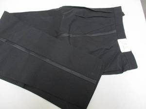 lot 104 image: NEW-CINTAS Womans 100% Polyester Black, Satin Stripe Tuxedo Pants, Style 2012- Size-6
