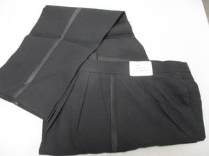 lot 105 image: NEW-CINTAS Womans 100% Polyester Black, Satin Stripe Tuxedo Pants, Style 2012, Size-10