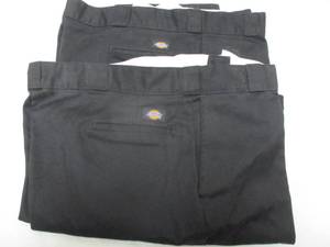 lot 107 image: NEW-Dickies Mens 65% Polyester--35% Cotton, Black, Original Fit-Work Paints, Size 44x32