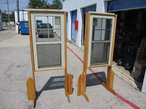 lot 116 image: 2-Portable Double sided Window   Poster Display