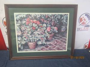 lot 191 image: FRAMED ART&nbsp SIGNED&nbsp WILLIAM MANGUM&nbsp FRAMED STILL LIFE COLORS&nbspDATED 1987 &nbsp&nbsp (36 X 22)