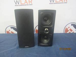 lot 195 image: PAIR OF MYTHOS GEM -DEFINITIVE TECHNOLOGY VCZB SATELLITE SPEAKERS&nbsp