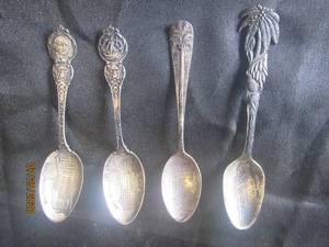 lot 316 image: TOTAL OF 4 SOUVENIR STERLING SILVER SPOONS&nbsp&nbsp- THE HOMESTEAD HOT SPRING VIRGINIA&nbsp- ALOHA DIAMOND HEAD AND SURF SPRING&nbsp- THE WHITE HOUSE WASHINGTON DC&nbsp-COUNTRY CLUB&nbsp
