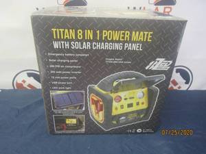 lot 361 image: TITAN 8 IN 1 POWER MATE&nbsp WITH SOLAR CHARGING PANEL
