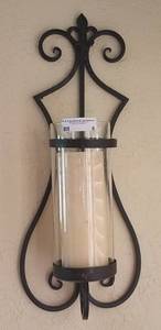 lot 6 image: WALL SCONCE  CANDLE HOLDER ( 25H X 10W)