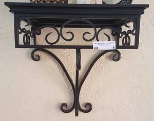 lot 8 image: WALL DECOR SHELF (15.5W X 16H X 11D)