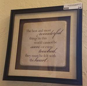 lot 24 image: WALL FRAMED PRINT
